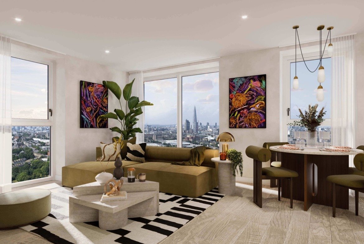 Bermondsey Place Interior Living Room - 2 bedroom