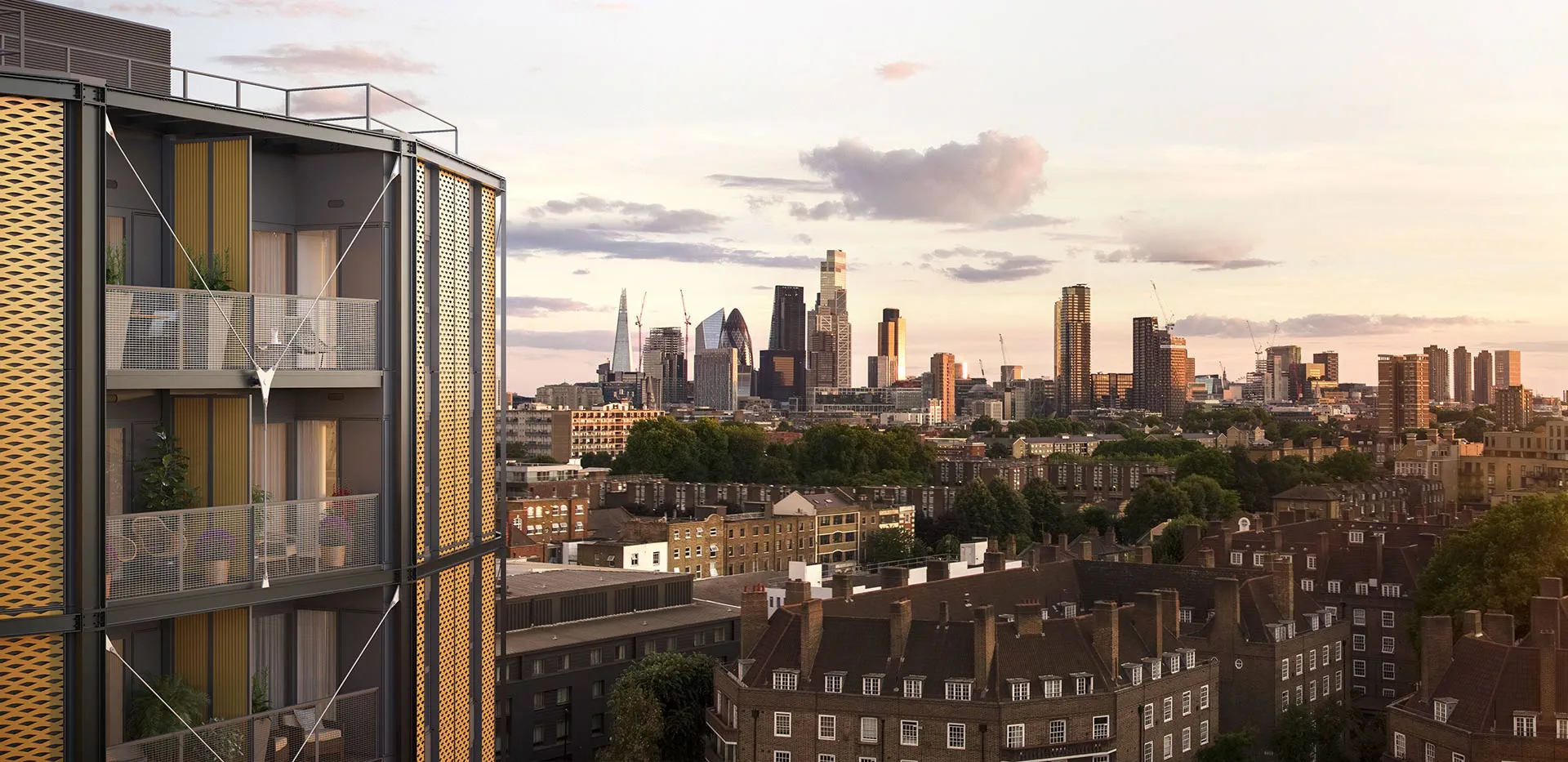 3 bedroom apartment Bethnal Green London skyline view Canary Wharf and City