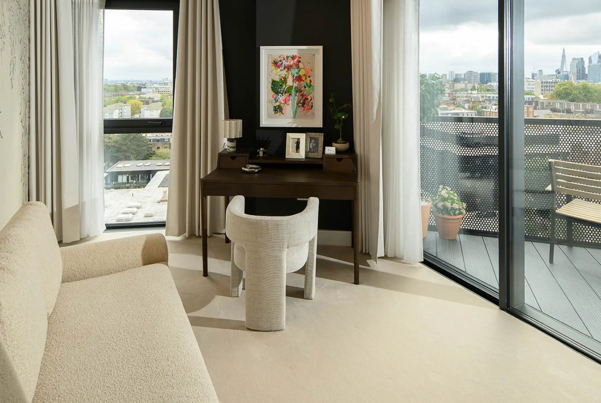 bedroom interior Bethnal Green London apartment modern design