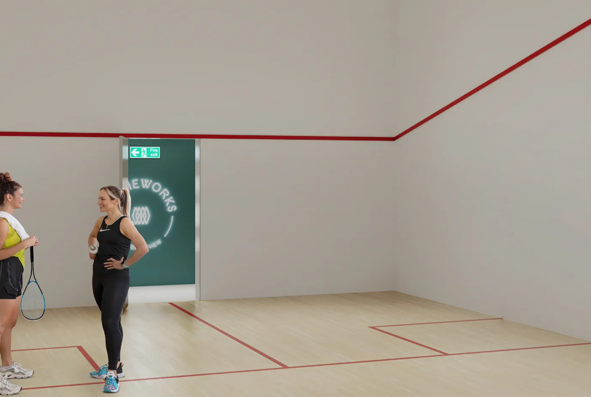 squash court Bethnal Green London apartment resident facilities