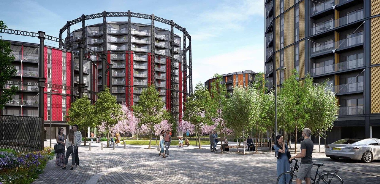 Regents View Bethnal Green exterior modern apartment building canalside London