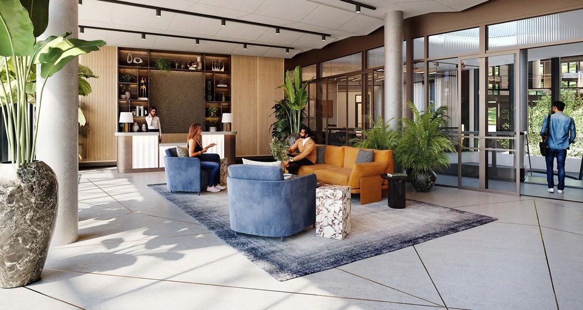 Regents View Bethnal Green concierge lobby modern residential building London