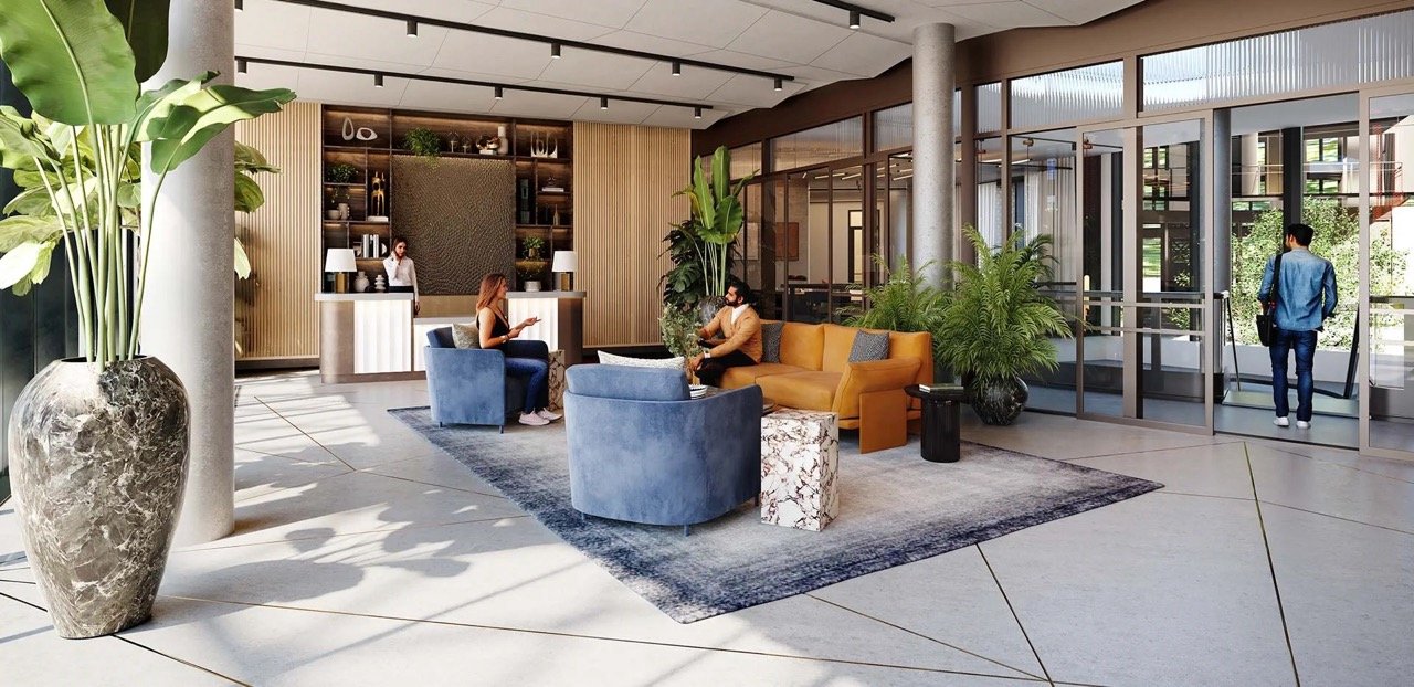 Regents View Bethnal Green concierge lobby modern residential building London