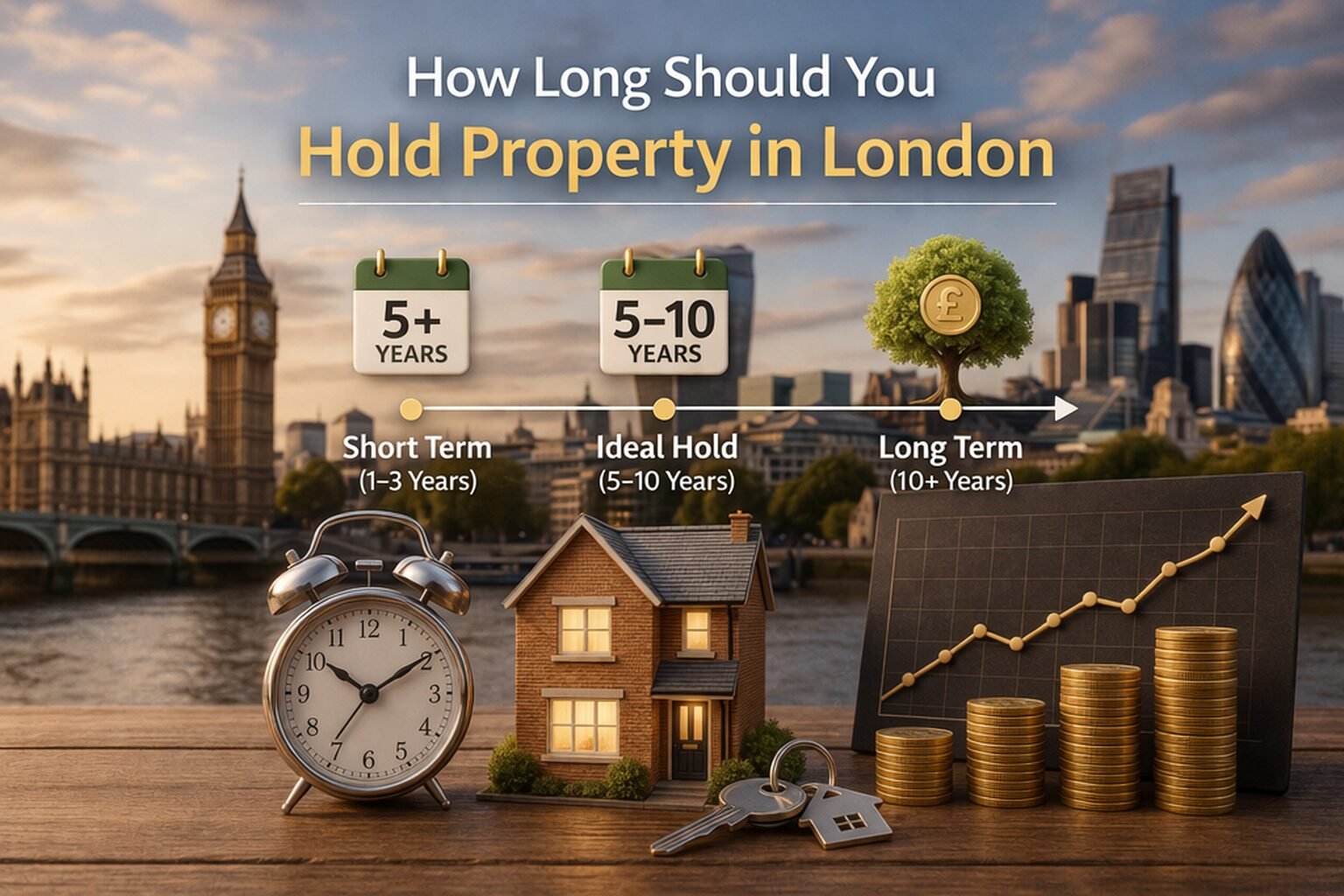 how long should you hold property in London showing long term investment strategy market cycles and property growth timeline