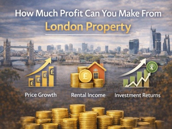 how much profit can you make from London property showing price growth rental income and investment returns in London