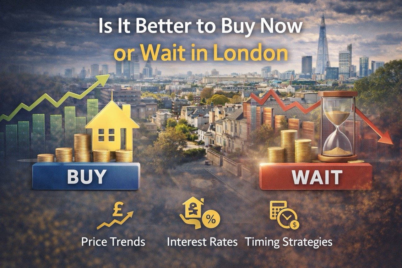is it better to buy now or wait in London showing property price trends interest rates and timing decisions