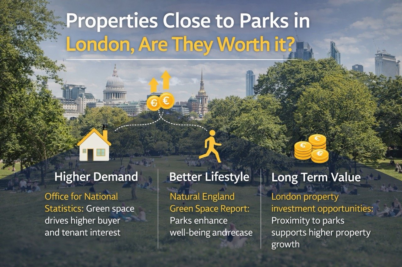 properties close to parks in London are they worth it showing green spaces park views and increased property value in London