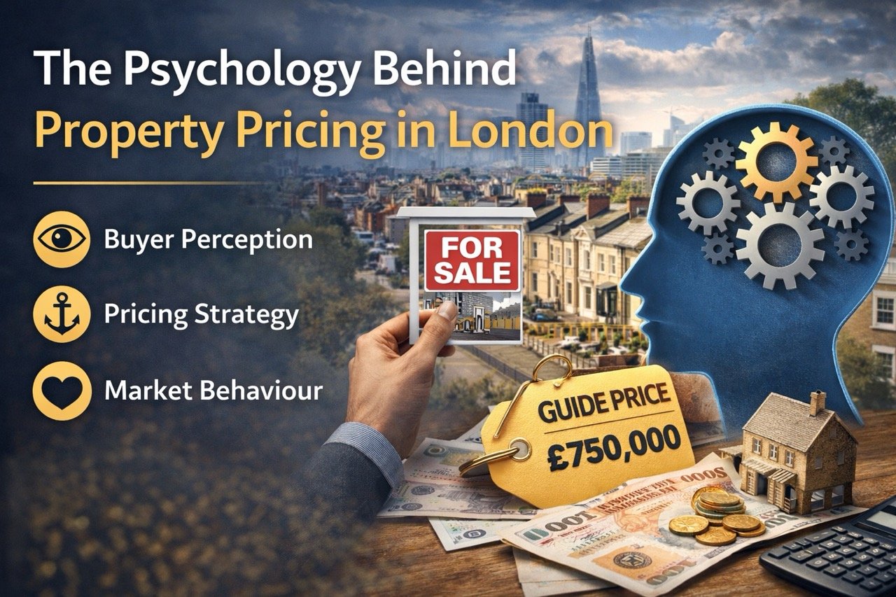 psychology behind property pricing in London showing buyer perception pricing strategy and market behaviour
