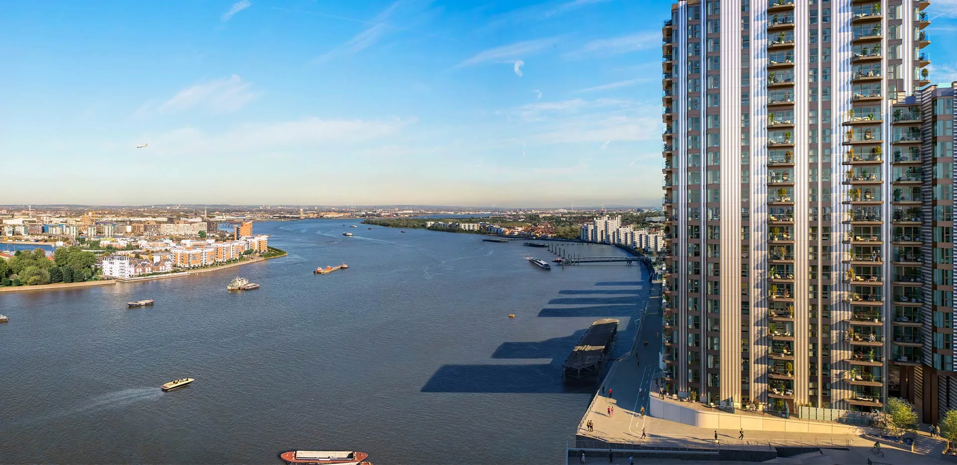 Exterior view of Sailors Wharf at Royal Arsenal Riverside in Woolwich London