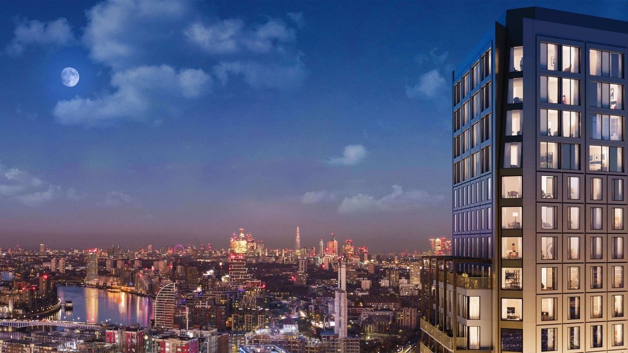 wandsworth-mills-tower-exterior-night-view 3 Bedroom