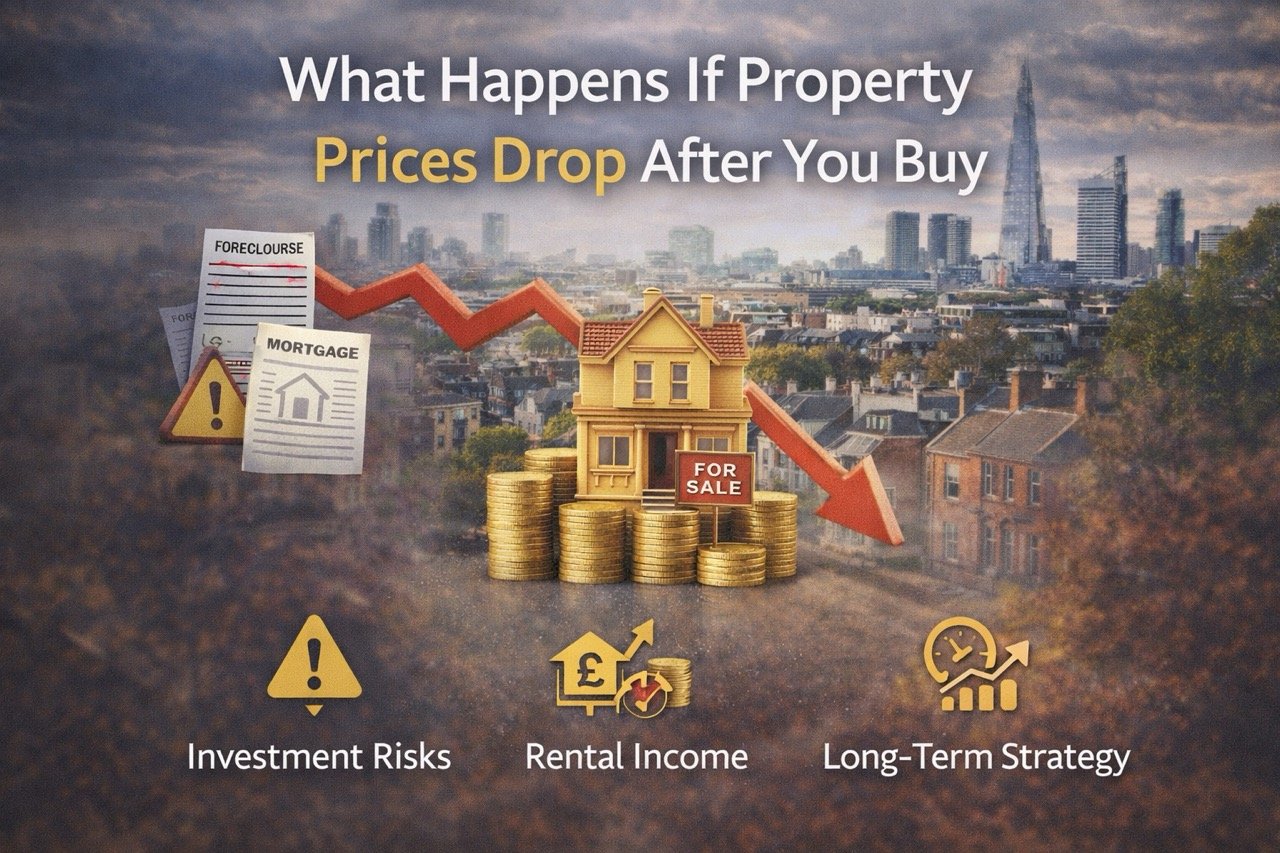 what happens if property prices drop after you buy in London showing price decline risks rental income and long term strategy