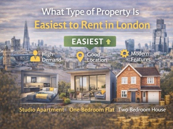 what type of property is easiest to rent in London showing studio apartments one bedroom flats and rental demand comparison