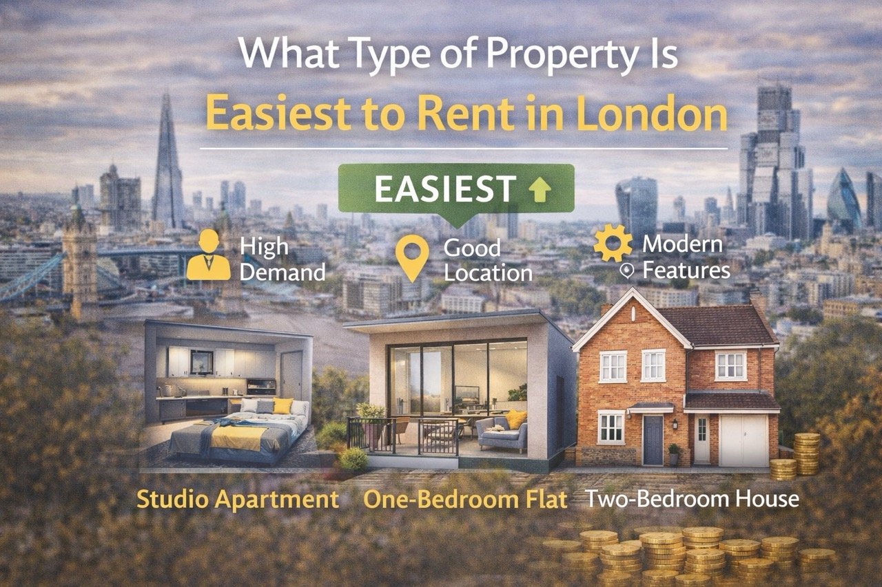 what type of property is easiest to rent in London showing studio apartments one bedroom flats and rental demand comparison