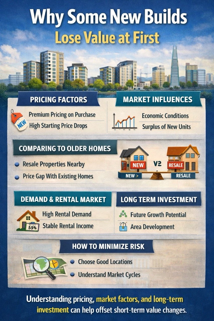 why some new builds lose value at first showing pricing factors market conditions rental demand and long term property investment potential