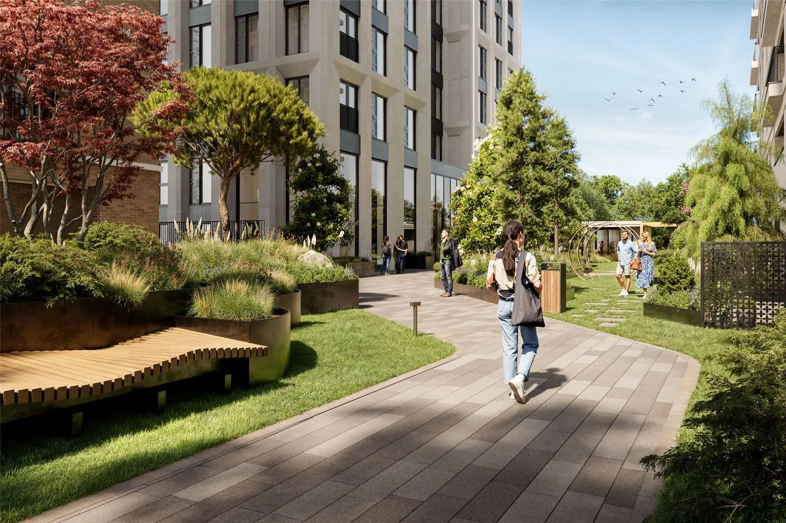 100 Kensington West Cromwell Road W14 8pb Communal Gardens Pathways Landscaped Grounds