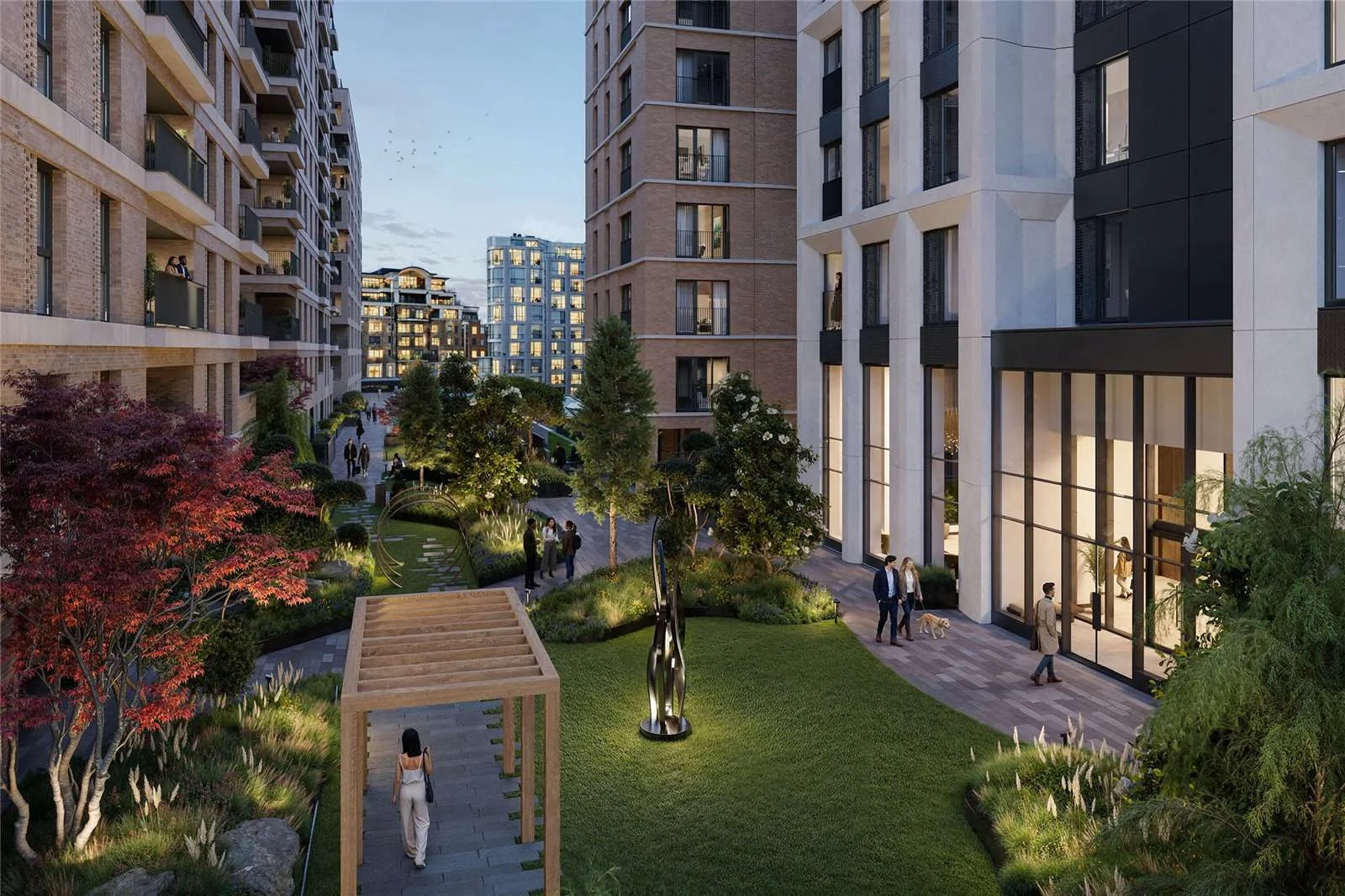 100 Kensington West Cromwell Road W14 8pb Evening Gardens David Harber Sculpture 29 Storey Tower