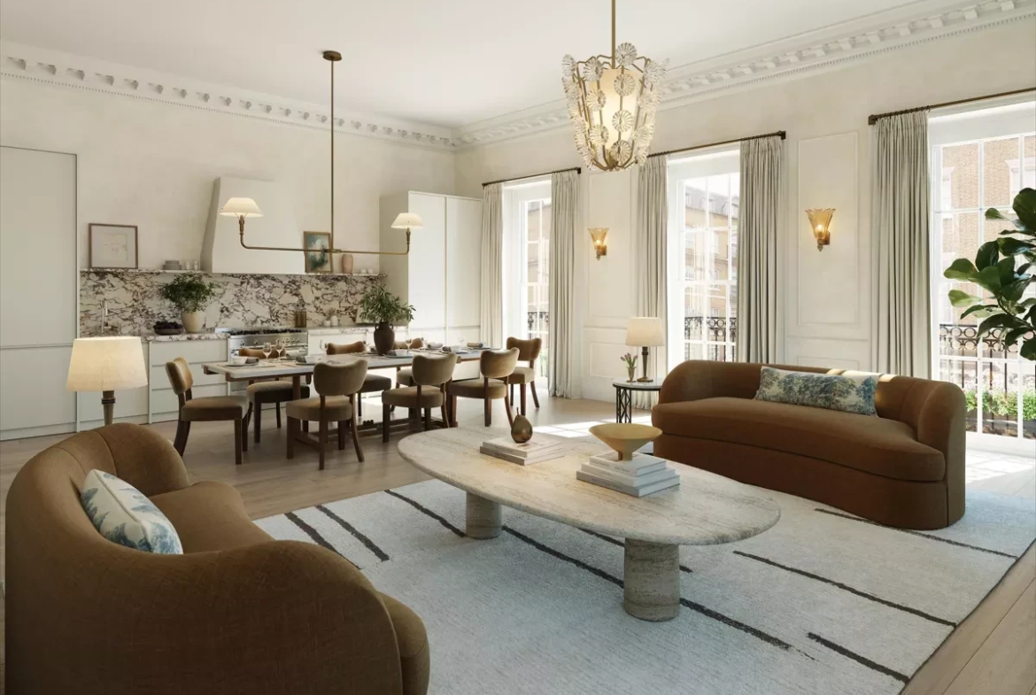 36 37 Hertford Street Residences Apartment 5 Mayfair Cgi Ground Floor Open Plan Reception Kitchen Two Bedroom