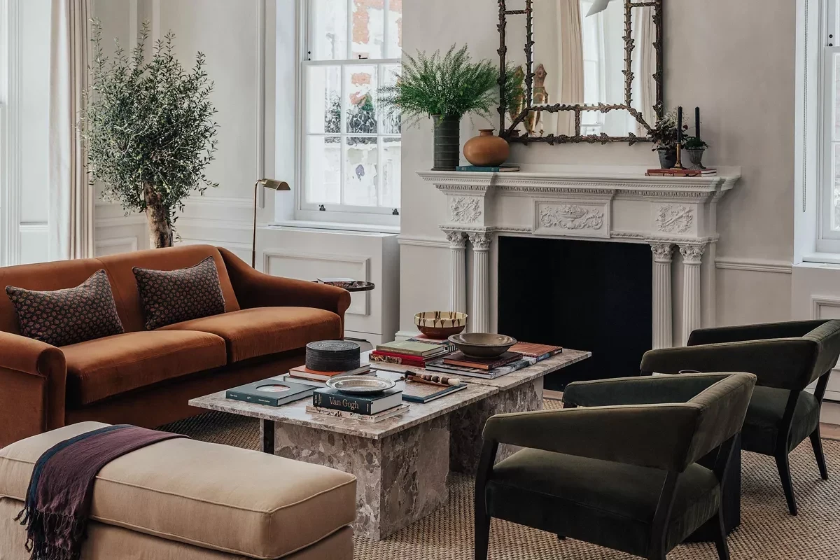 36 37 Hertford Street Residences Apartment 5 Mayfair Ground Floor Living Room Georgian Fireplace Albion Nord