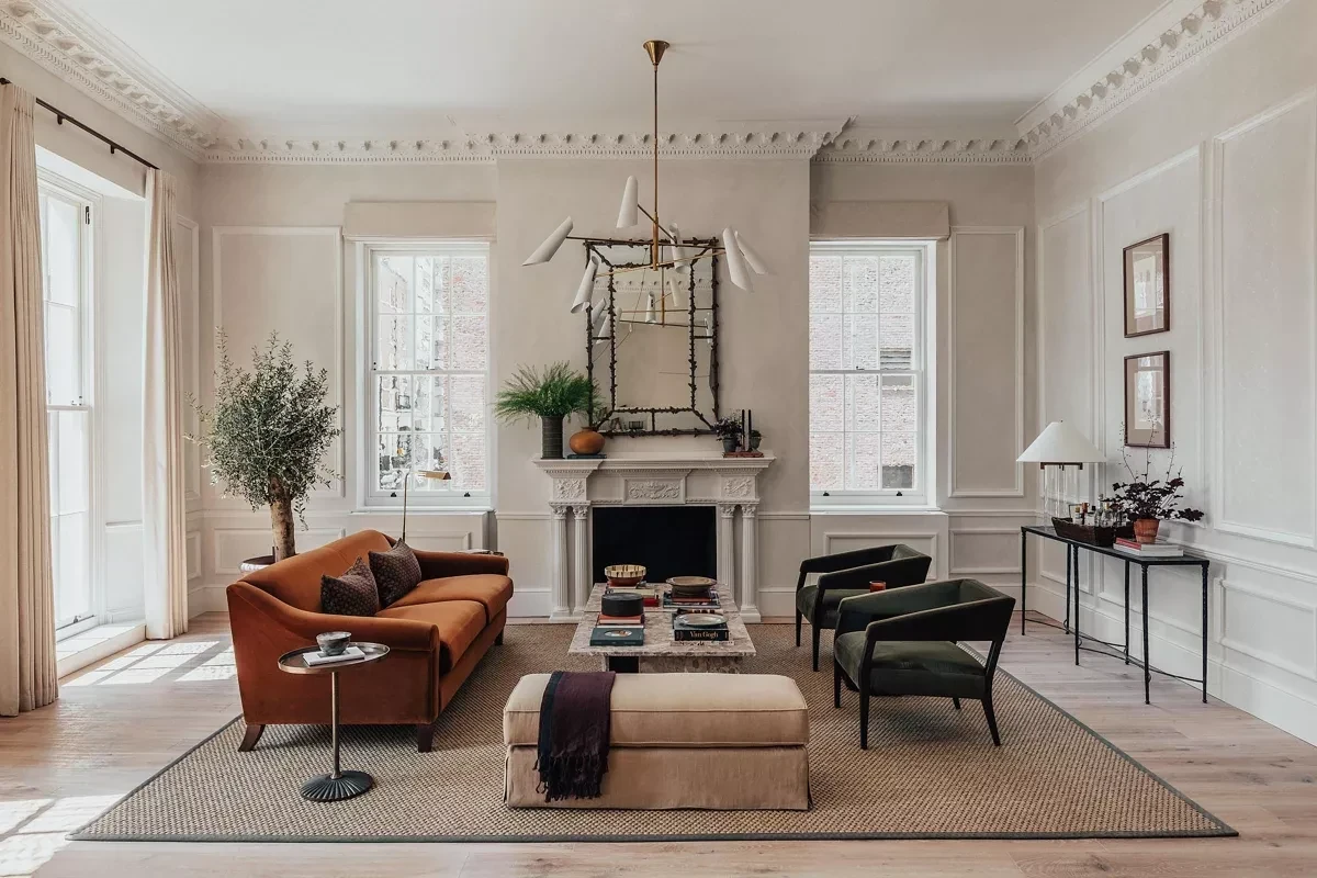 36 37 Hertford Street Residences Apartment 6 Mayfair First Floor Reception Ornate Cornice Engineered Timber Floor