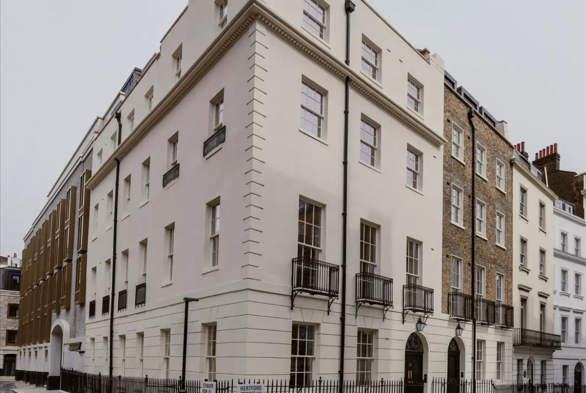 36 37 Hertford Street Residences Mayfair Corner Elevation Stanhope Row Luxury Build Apartments