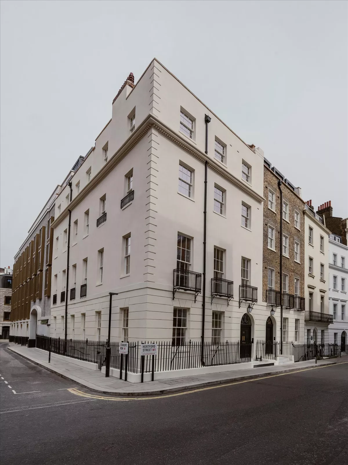 36 37 Hertford Street Residences Mayfair Corner Elevation Stanhope Row Luxury Build Apartments