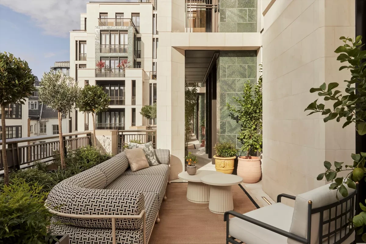 60 Curzon Street Mayfair Apartment Private Terrace Balcony Olive Trees