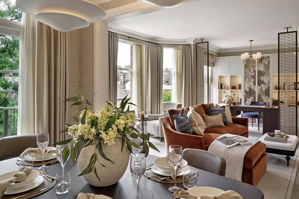 Allen House Kensington W8 London Exterior Aerial View Edwardian Mansion Red Brick Facade