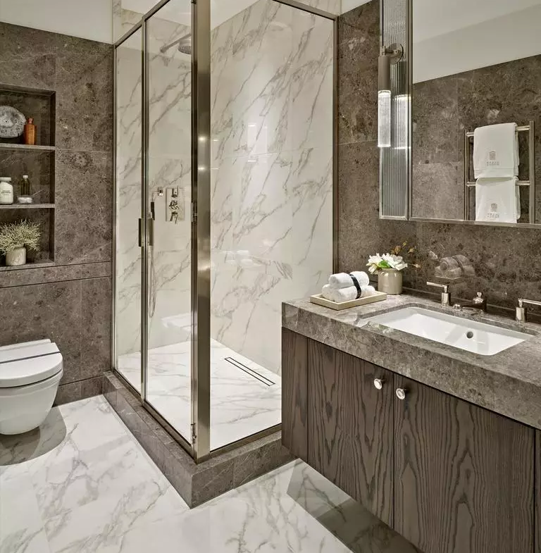 Allen House Kensington W8 London Kitchen Dining Dark Units Marble Worktop Miele Appliances