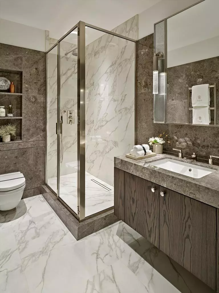 Allen House Kensington W8 London Kitchen Dining Dark Units Marble Worktop Miele Appliances