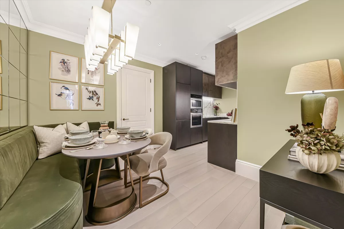 Allen House Kensington W8 London Modern Kitchen Dining Area Built In Appliances Marble Worktops Contemporary Interior