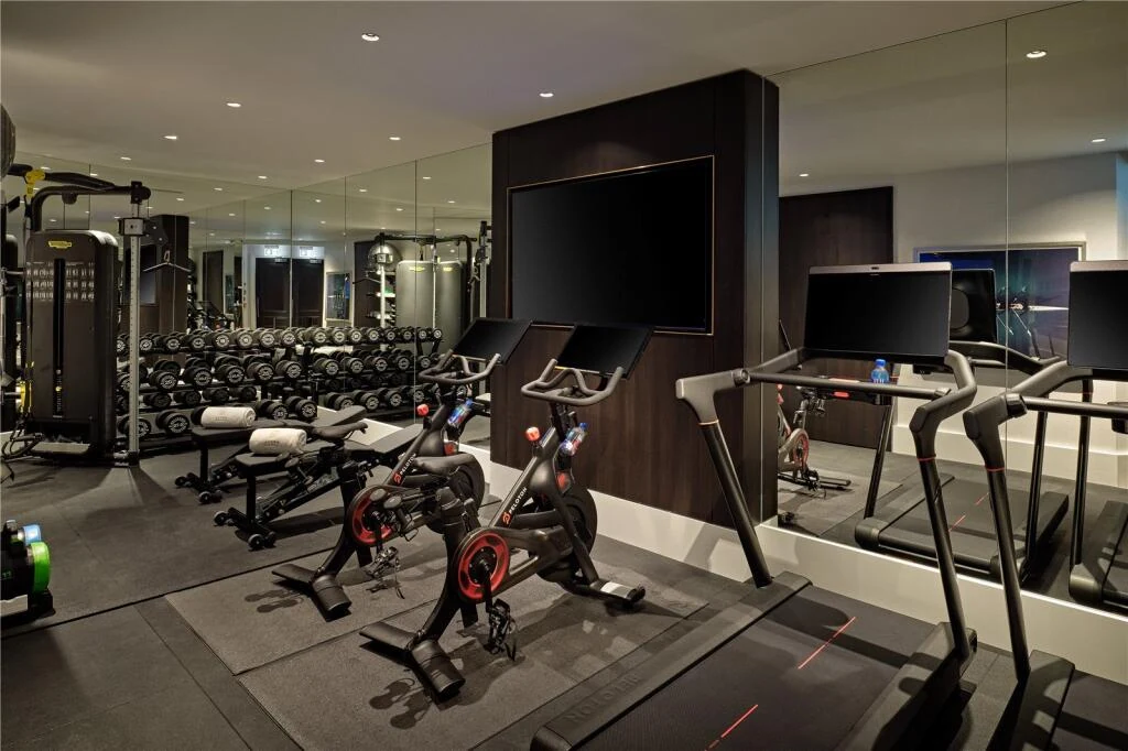 Allen House Kensington W8 Residents Private Gym Peloton Treadmill Free Weights Fitness Suite
