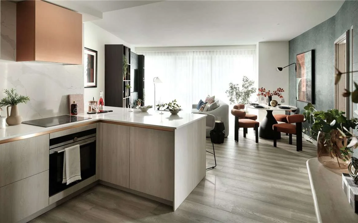 Aspen 40 Marsh Wall Open Plan Kitchen Living Dining Room E14