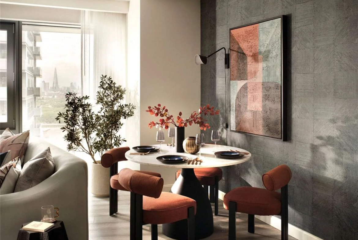 Aspen Canary Wharf E14 Dining Area City View Interior