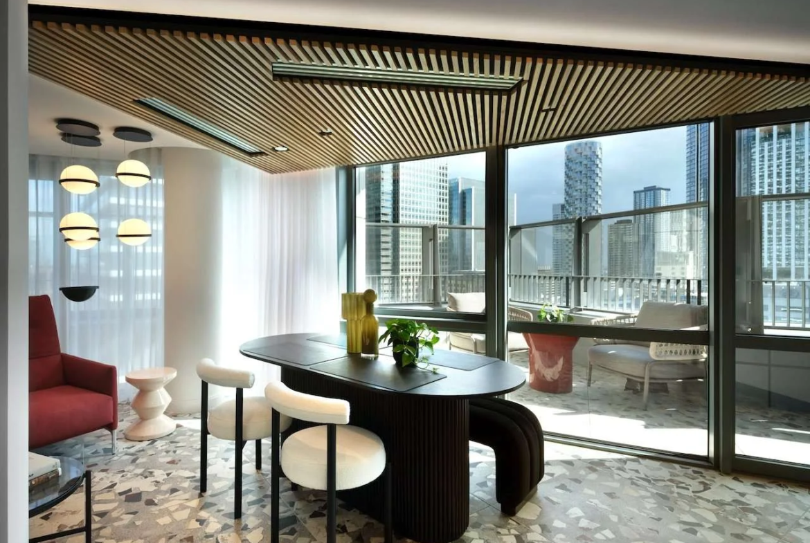 Aspen Canary Wharf Residents Lounge Cinema Room Games Area Modern Social Space