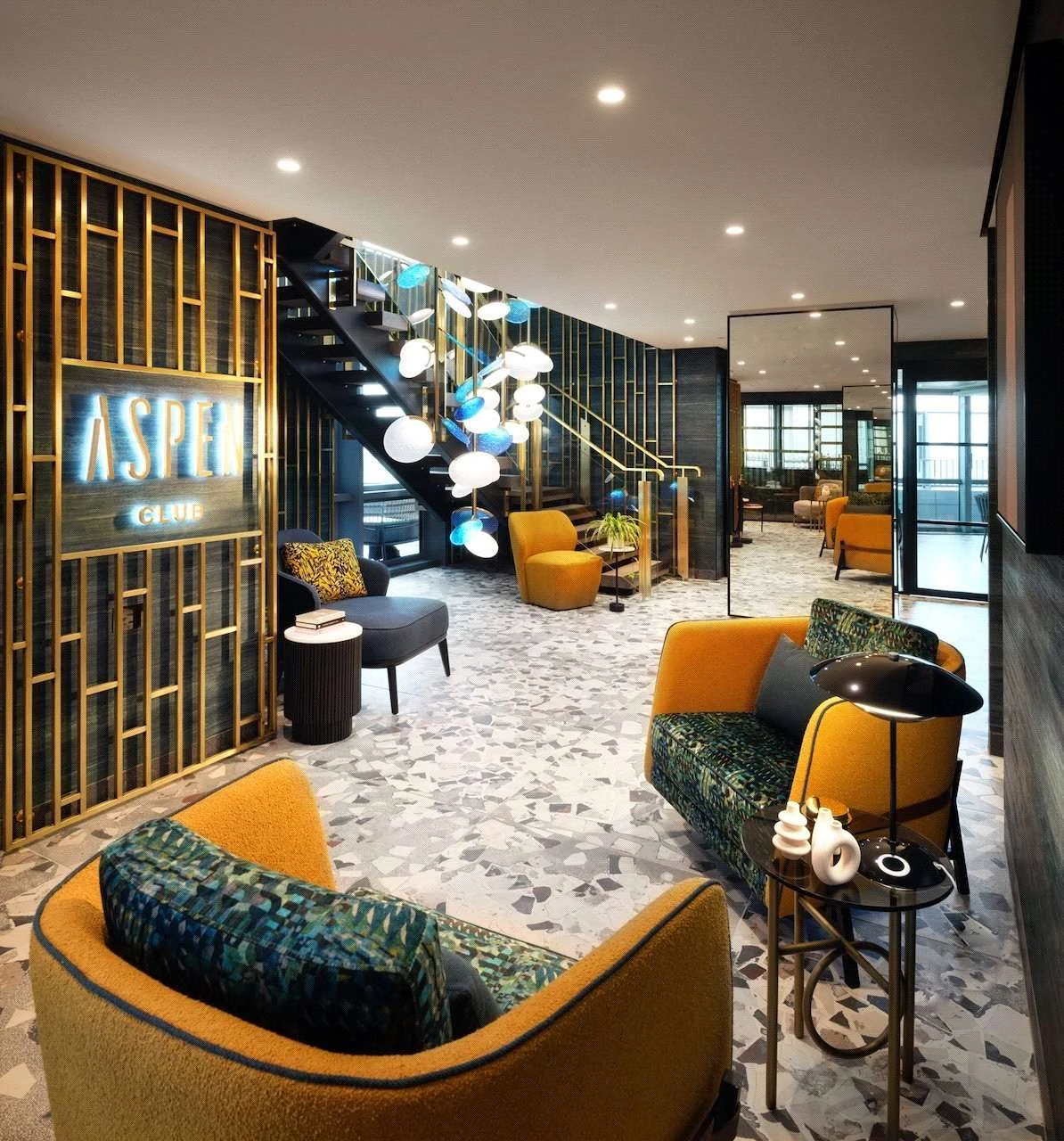 Aspen Club Canary Wharf Luxury Residents Lounge Lobby E14
