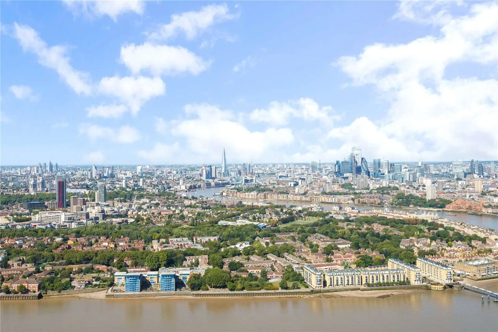 Aspen Consort Place Canary Wharf London E14 Aerial View Thames Shard City London