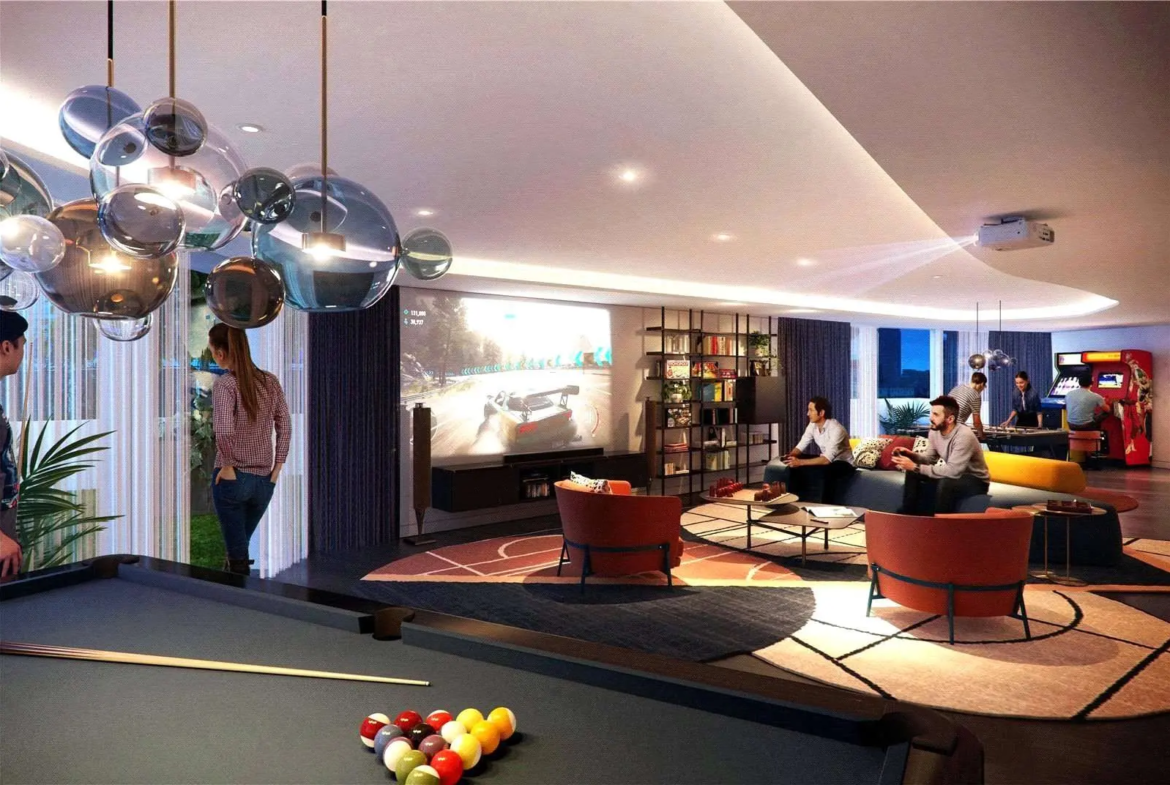 Aspen Consort Place Canary Wharf London E14 Games Room Pool Table Cinema Screen