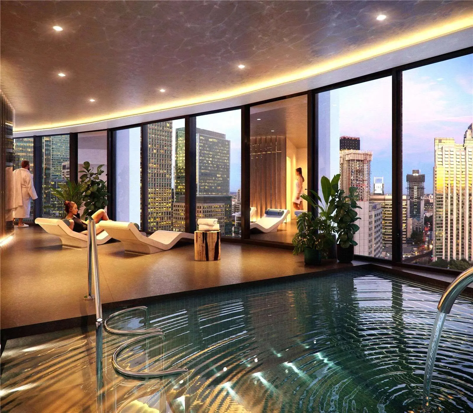 Aspen Consort Place Canary Wharf London E14 Vitality Pool Spa Skyline View
