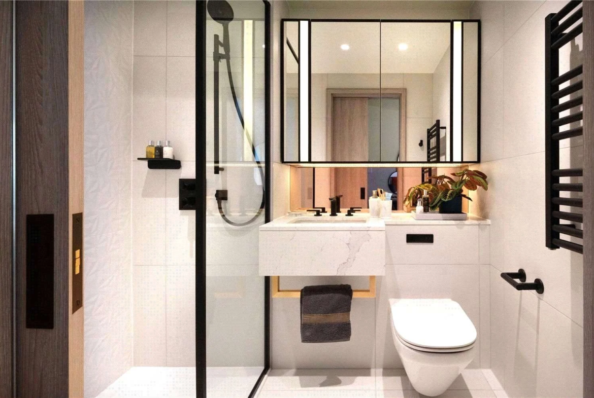 Aspen Consort Place Canary Wharf Luxury Bathroom Shower Room E14