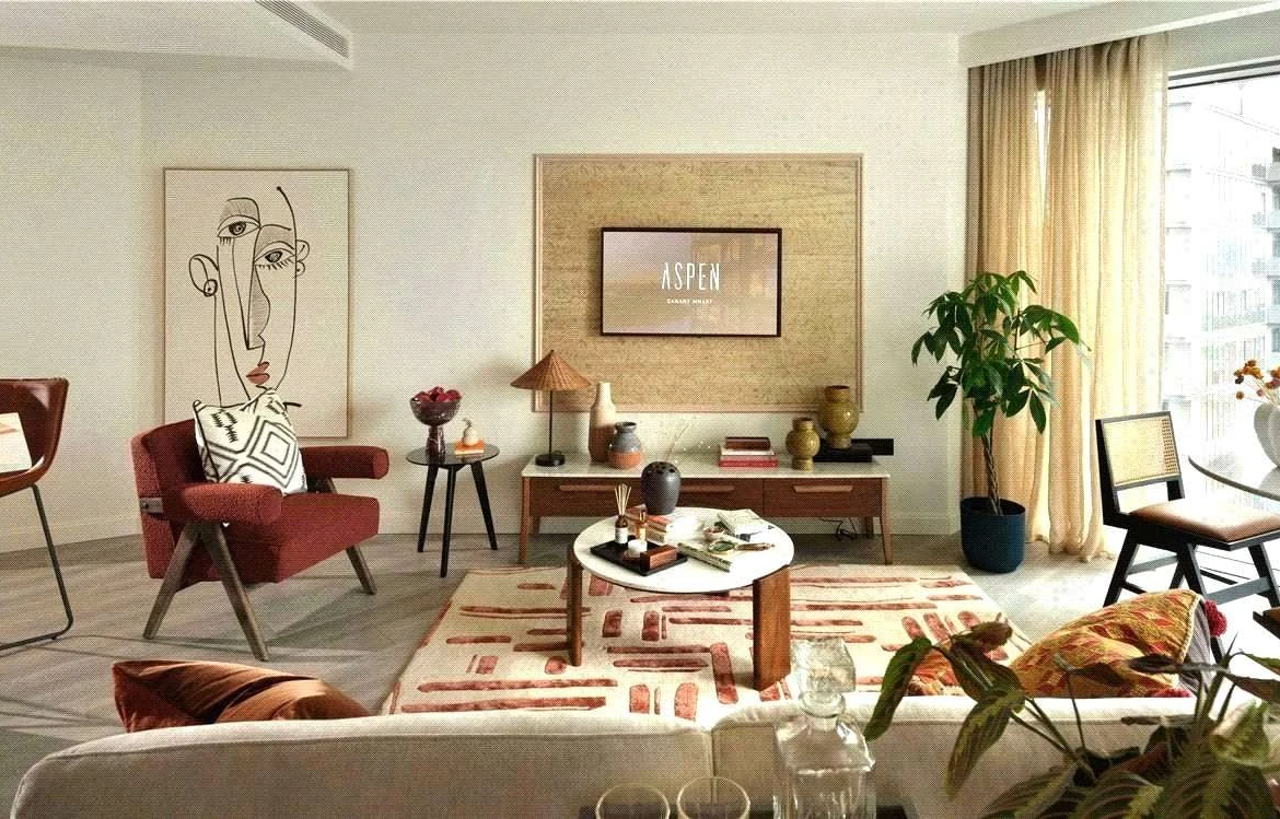 Aspen Consort Place E14 Open Plan Living Room Interior Design