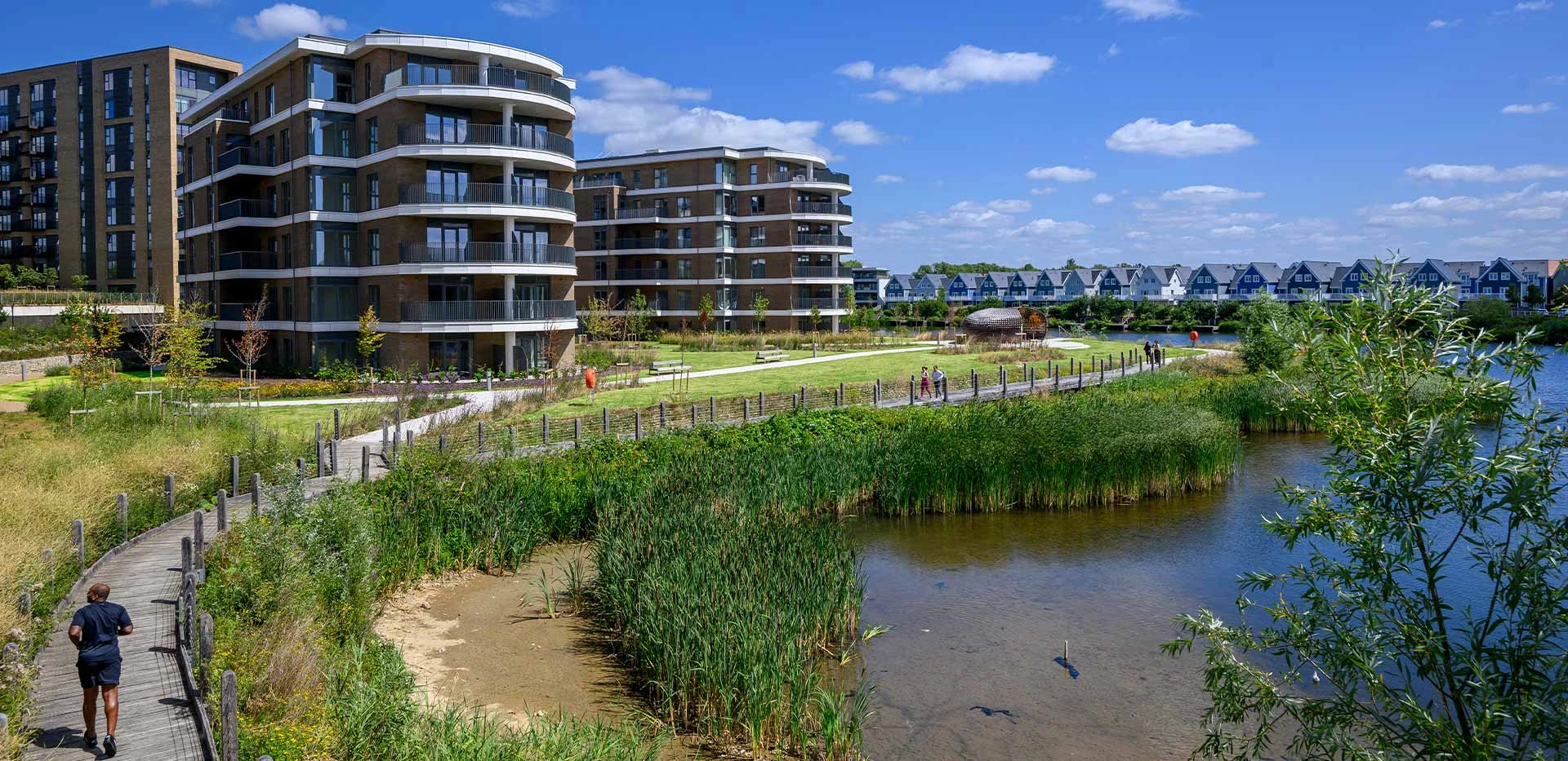 Bankside Gardens Green Park Reading Waterfront Walkway