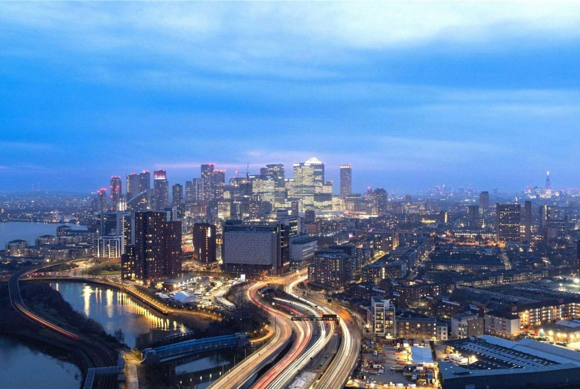 Cerulean Quarter Canning Town E16 Canary Wharf City Skyline Night View London