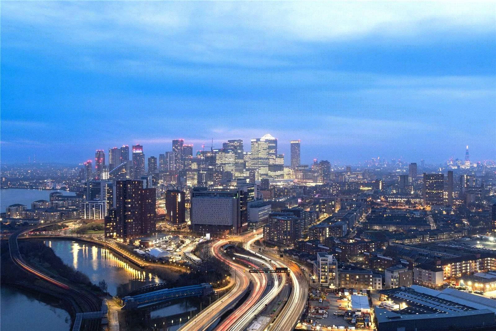 Cerulean Quarter Canning Town E16 Canary Wharf City Skyline Night View London