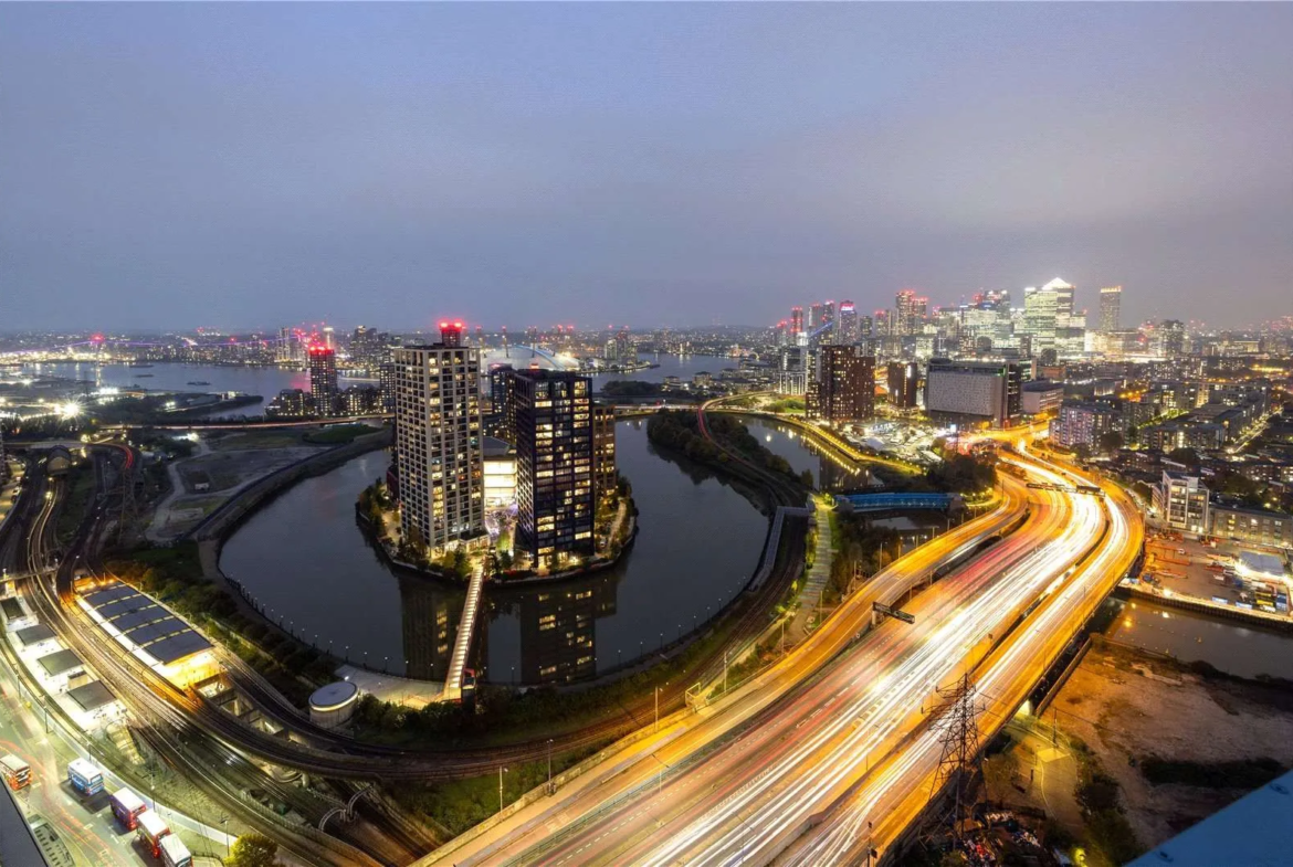 Cerulean Quarter Canning Town E16 London Night Skyline City View