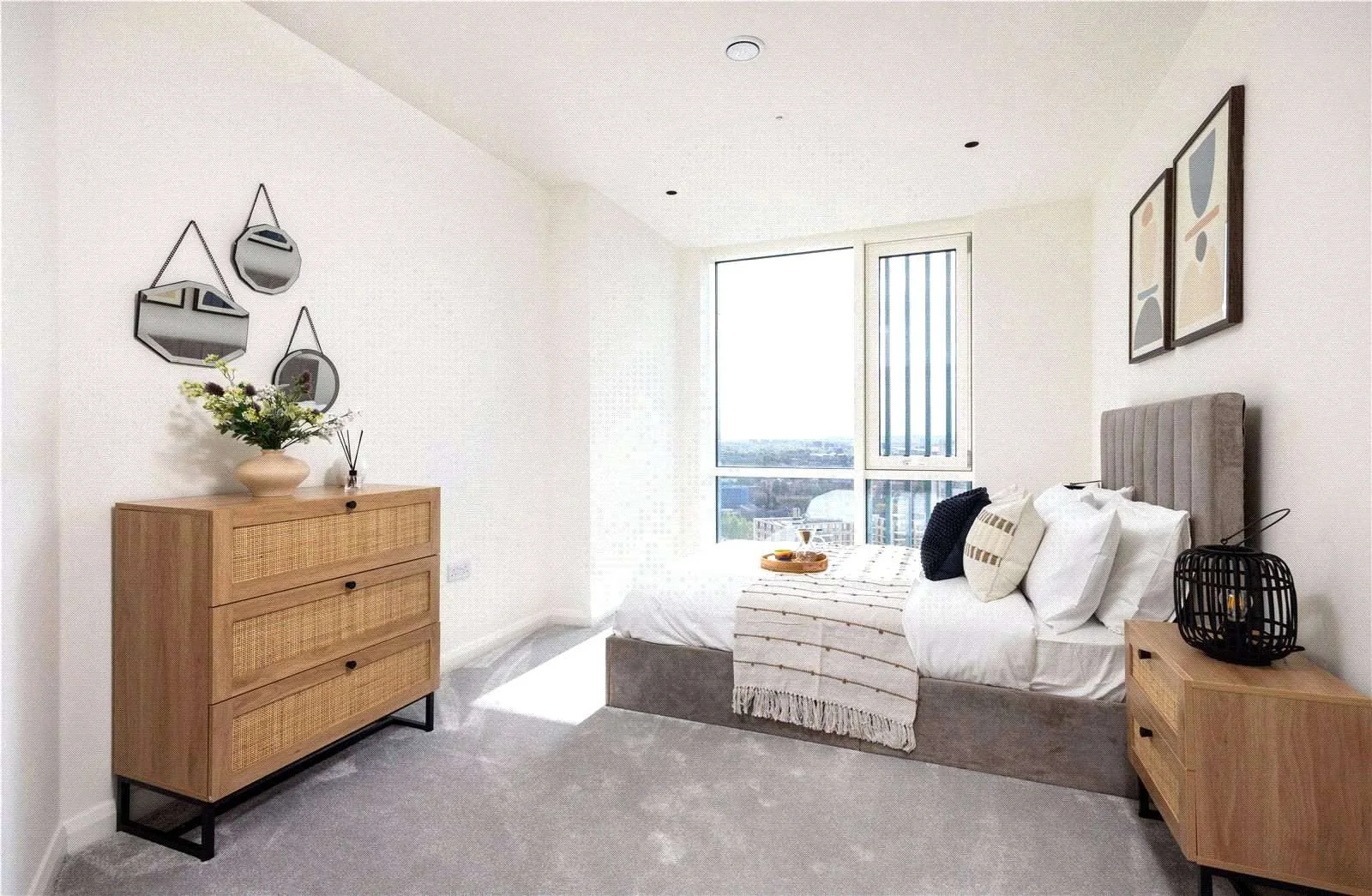 Cerulean Quarter Canning Town E16 Main Bedroom Floor To Ceiling Window View