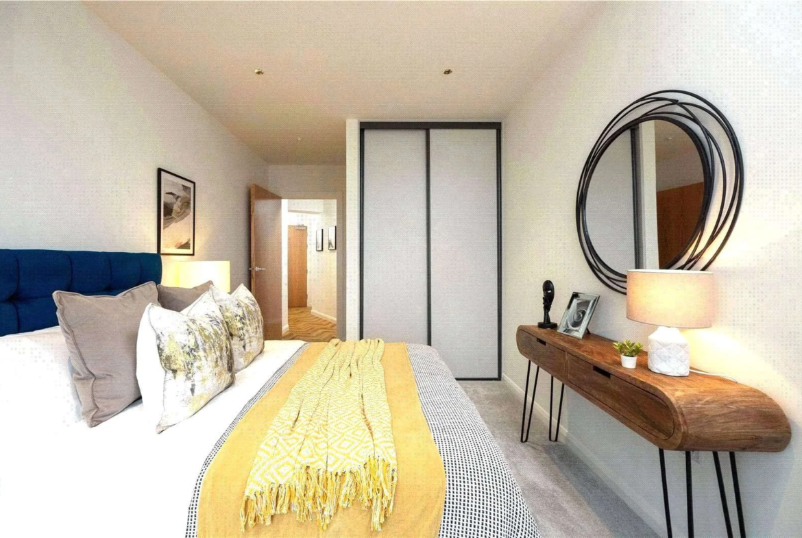 Cerulean Quarter Canning Town E16 Master Bedroom Fitted Wardrobe Neutral Decor London