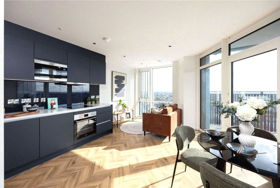 Cerulean Quarter Manor Road Canning Town E16 Open Plan Kitchen Living Dining Balcony
