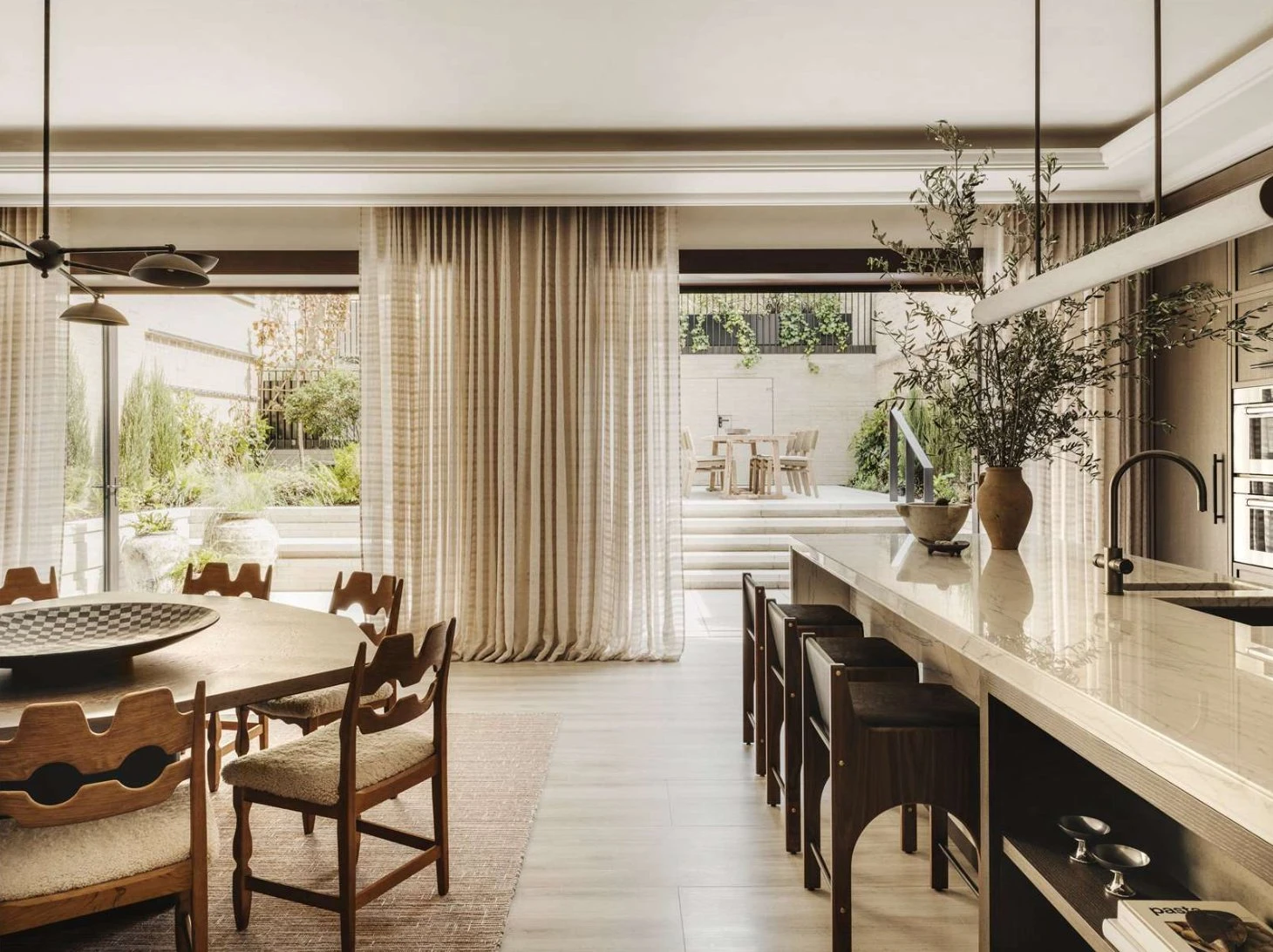 Chelsea Barracks Family Kitchen Garden Doors Mediterranean Outdoor Dining