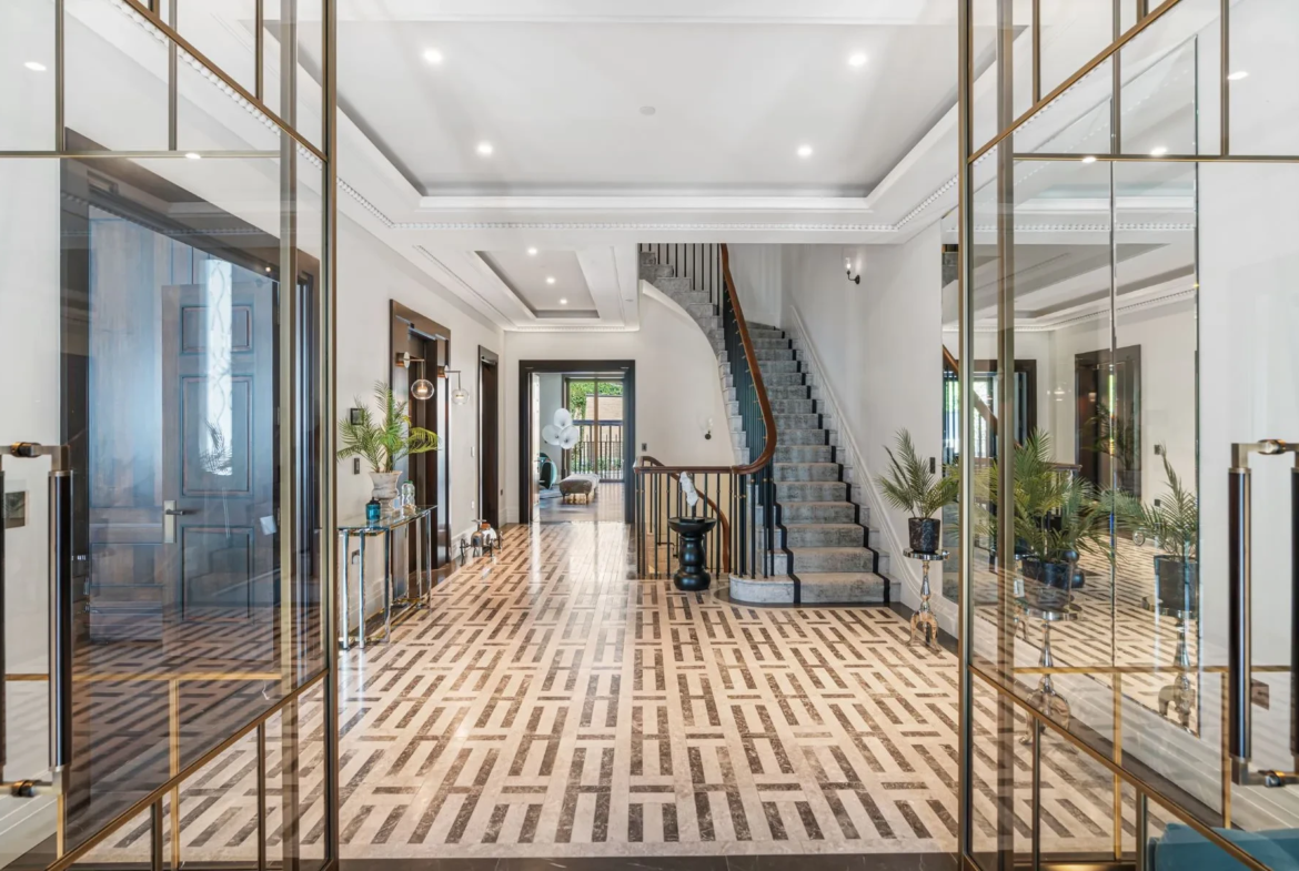 Chelsea Barracks Family Living Room Green Velvet Sofas London Sw1w