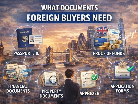 What documents foreign buyers need for property purchase including passport, proof of funds, financial documents and legal paperwork